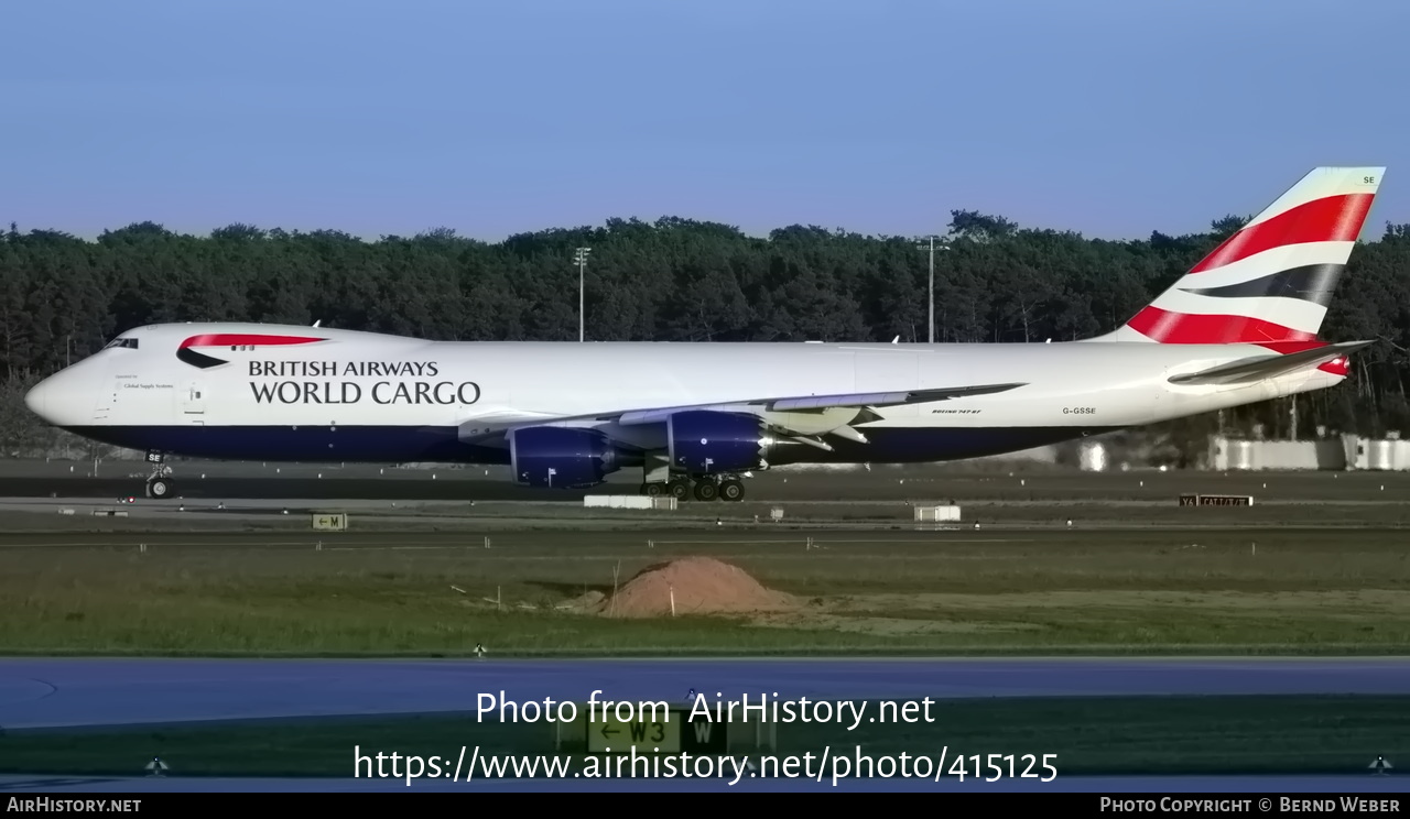 Aircraft Photo of G-GSSE | Boeing 747-87UF/SCD | British Airways World Cargo | AirHistory.net #415125