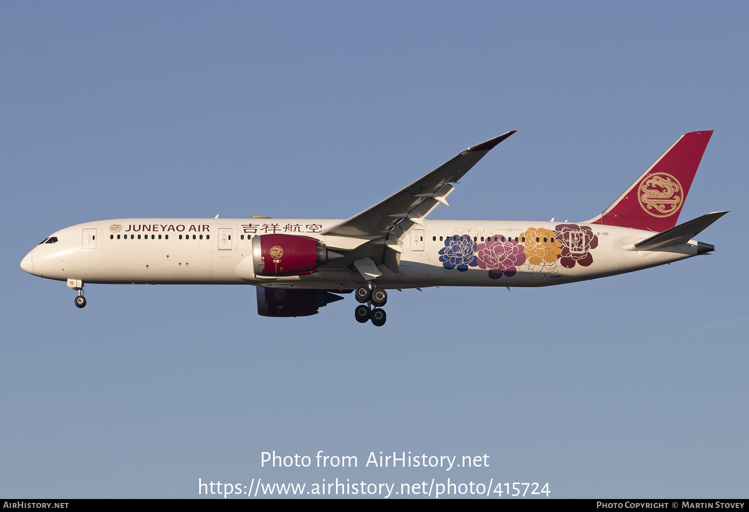 Aircraft Photo of B-1115 | Boeing 787-9 Dreamliner | Juneyao Airlines | AirHistory.net #415724