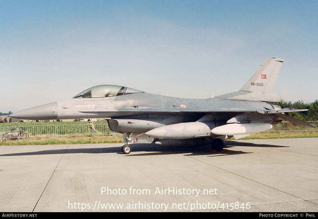 Aircraft Photo of 88-0020 | General Dynamics F-16C Fighting Falcon | Turkey - Air Force | AirHistory.net #415846