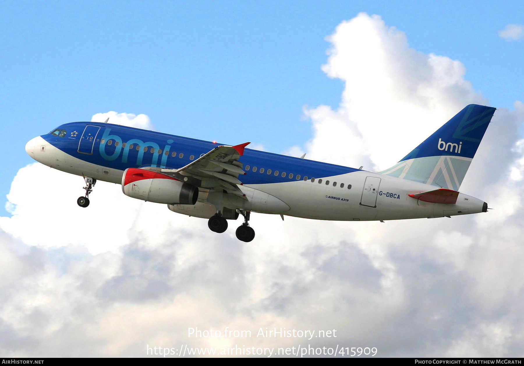 Aircraft Photo of G-DBCA | Airbus A319-131 | BMI - British Midland International | AirHistory.net #415909