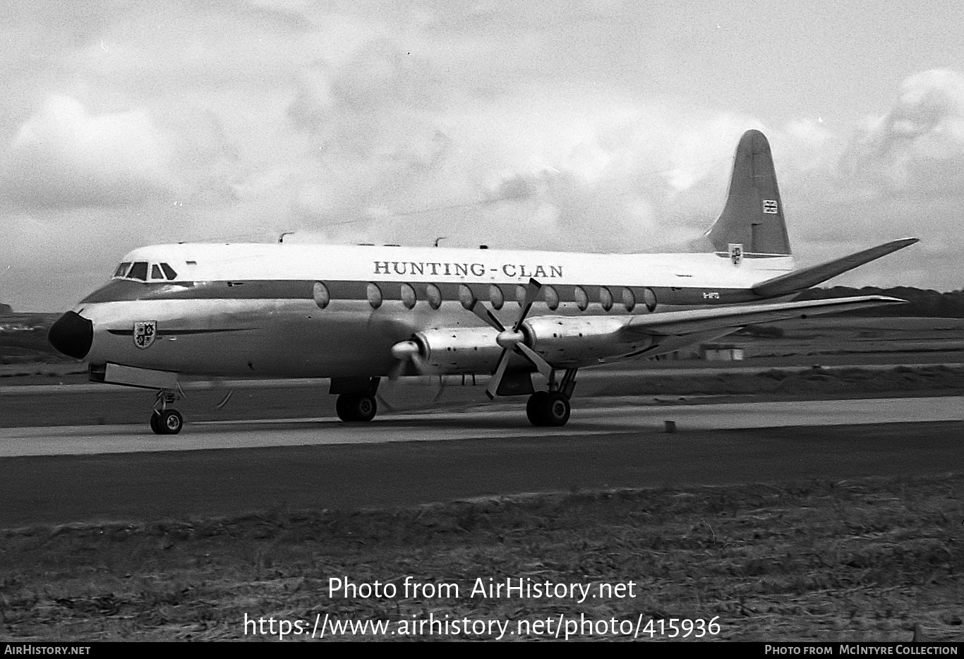 Aircraft Photo of G-APTD | Vickers 833 Viscount | Hunting-Clan Air Transport | AirHistory.net #415936