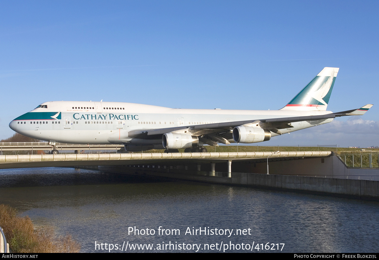 Aircraft Photo of B-HOT | Boeing 747-467 | Cathay Pacific Airways | AirHistory.net #416217