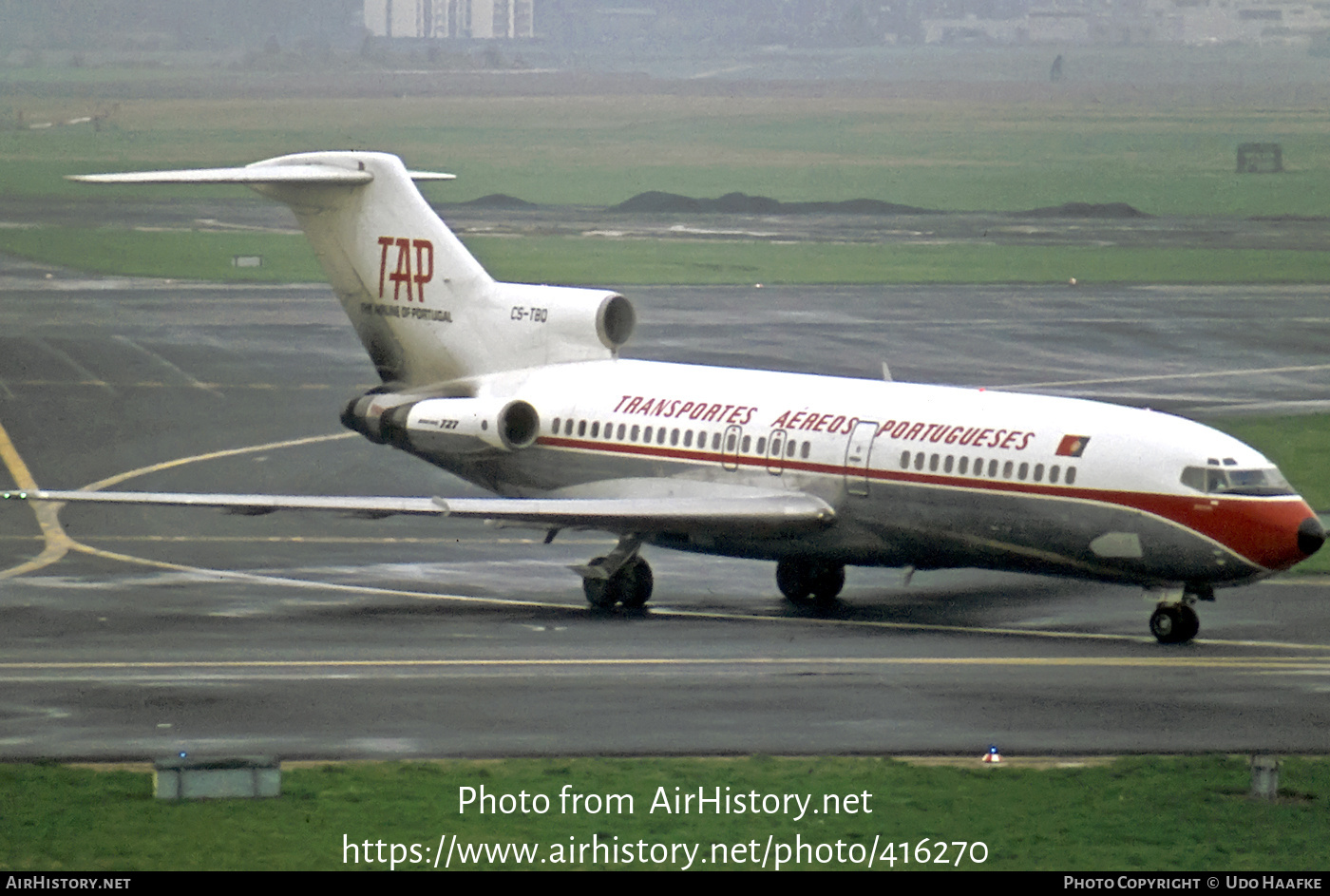 Aircraft Photo of CS-TBO | Boeing 727-82C | TAP - Transportes Aéreos Portugueses | AirHistory.net #416270