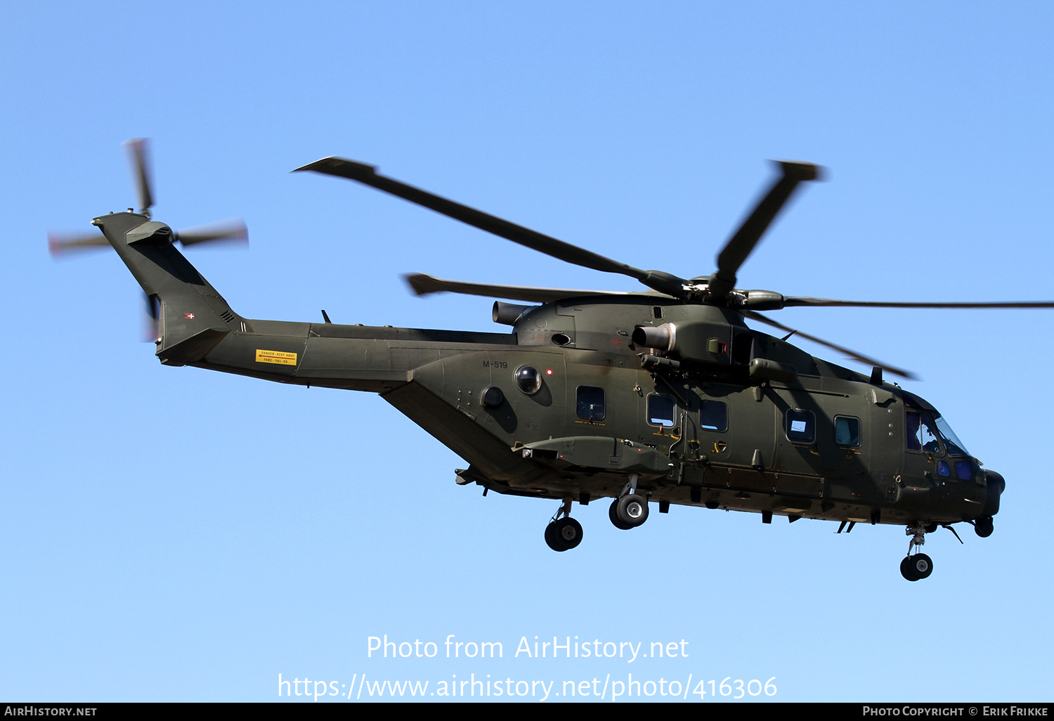 Aircraft Photo of M-519 | AgustaWestland EH101-512 Merlin Joint Supporter | Denmark - Air Force | AirHistory.net #416306