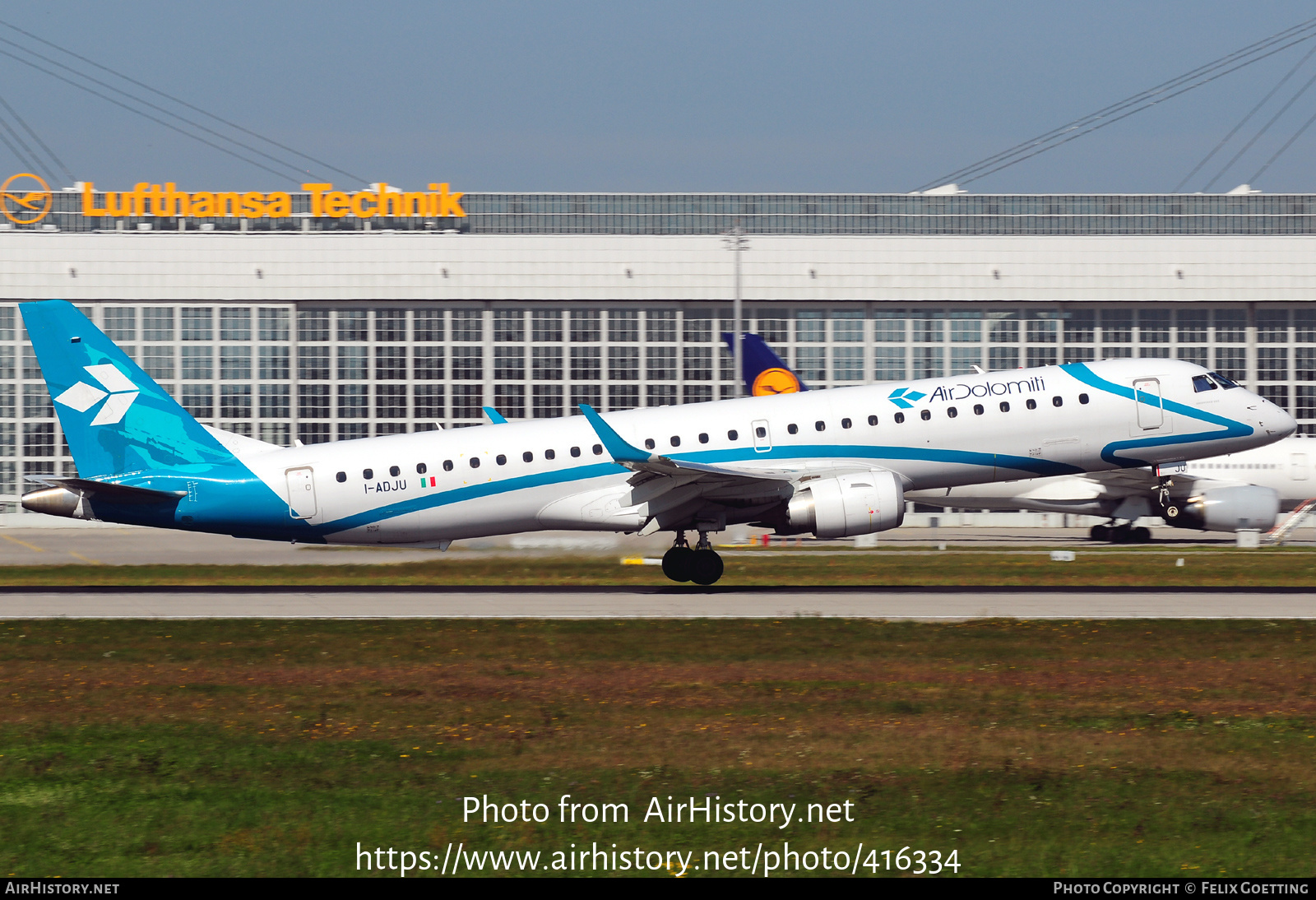 Aircraft Photo of I-ADJU | Embraer 195LR (ERJ-190-200LR) | Air Dolomiti | AirHistory.net #416334