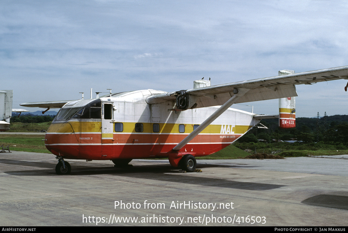 Aircraft Photo of 9M-AXN | Short SC.7 Skyvan 3-100 | Malaysia Air Charter - MAC | AirHistory.net #416503