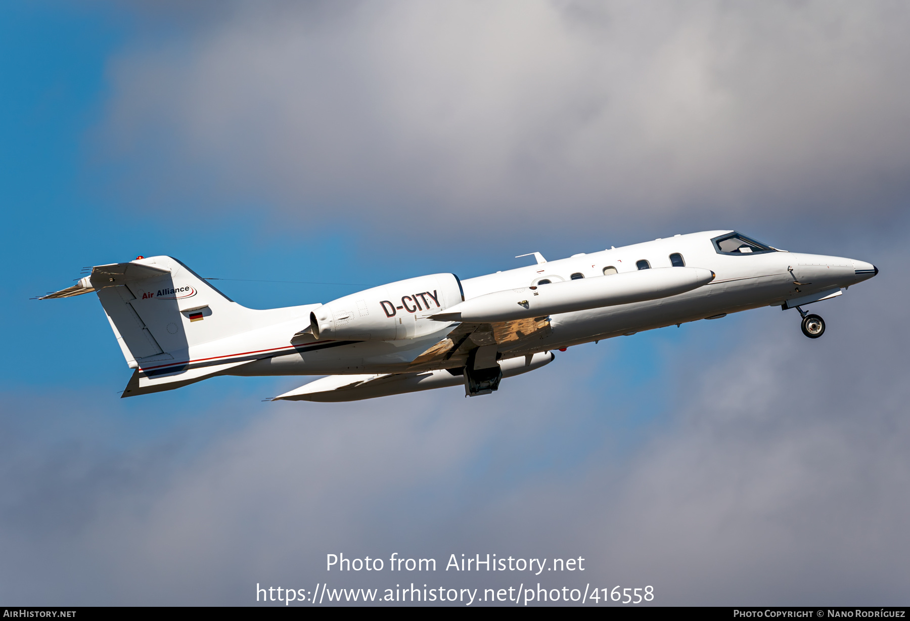 Aircraft Photo of D-CITY | Gates Learjet 35A | Air Alliance | AirHistory.net #416558