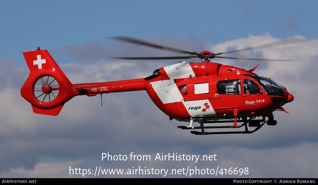 Aircraft Photo of HB-ZQL | Airbus Helicopters EC-145 (BK-117 D-2) | REGA - Swiss Air Ambulance | AirHistory.net #416698