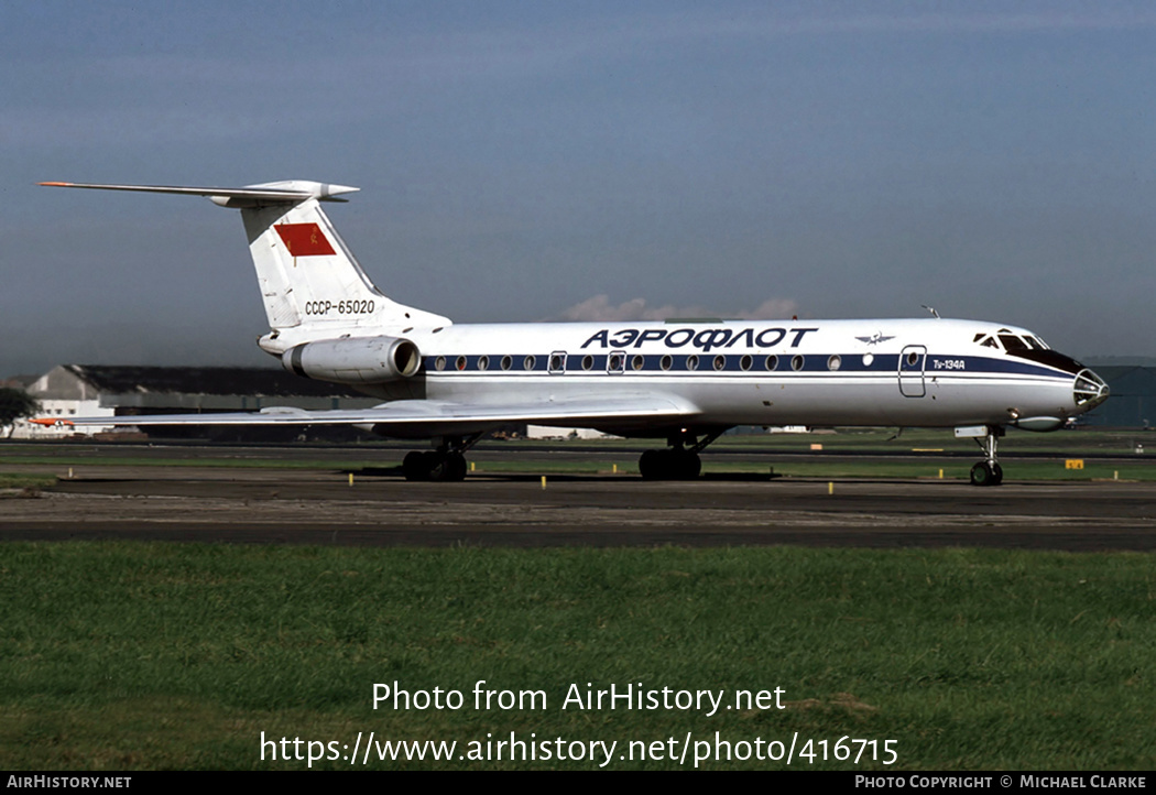 Aircraft Photo of CCCP-65020 | Tupolev Tu-134A | Aeroflot | AirHistory.net #416715