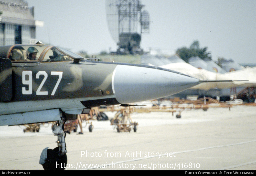 Aircraft Photo of 927 | Mikoyan-Gurevich MiG-23MF | Romania - Air Force | AirHistory.net #416810