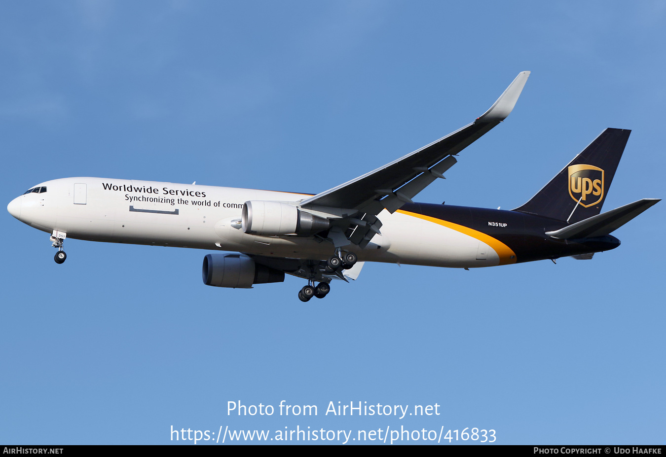 Aircraft Photo of N351UP | Boeing 767-34AF/ER | United Parcel Service - UPS | AirHistory.net #416833