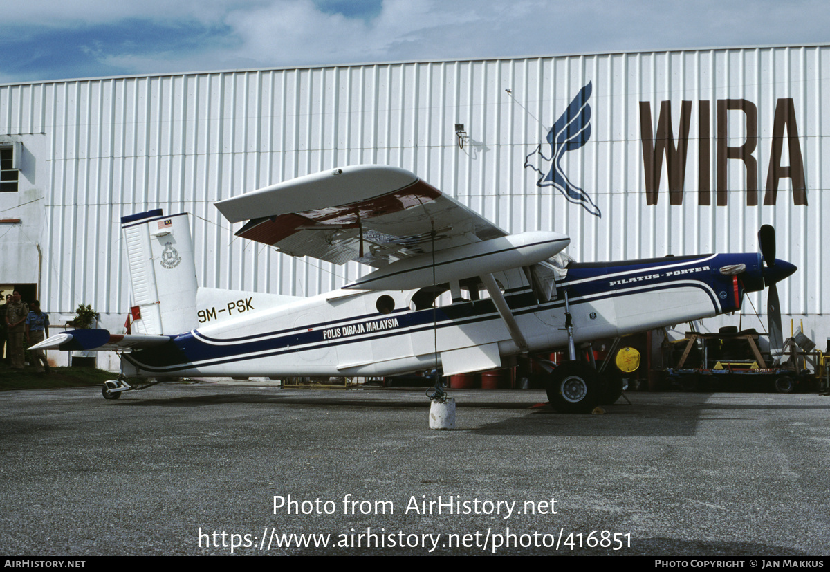 Aircraft Photo of 9M-PSK | Pilatus PC-6/B2-H4 Turbo Porter | Polis Diraja Malaysia | AirHistory.net #416851