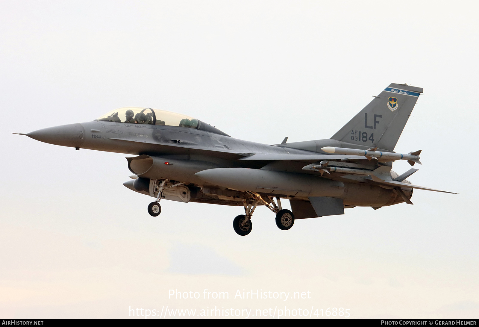 Aircraft Photo of 83-1184 / AF83-184 | General Dynamics F-16D Fighting Falcon | USA - Air Force | AirHistory.net #416885