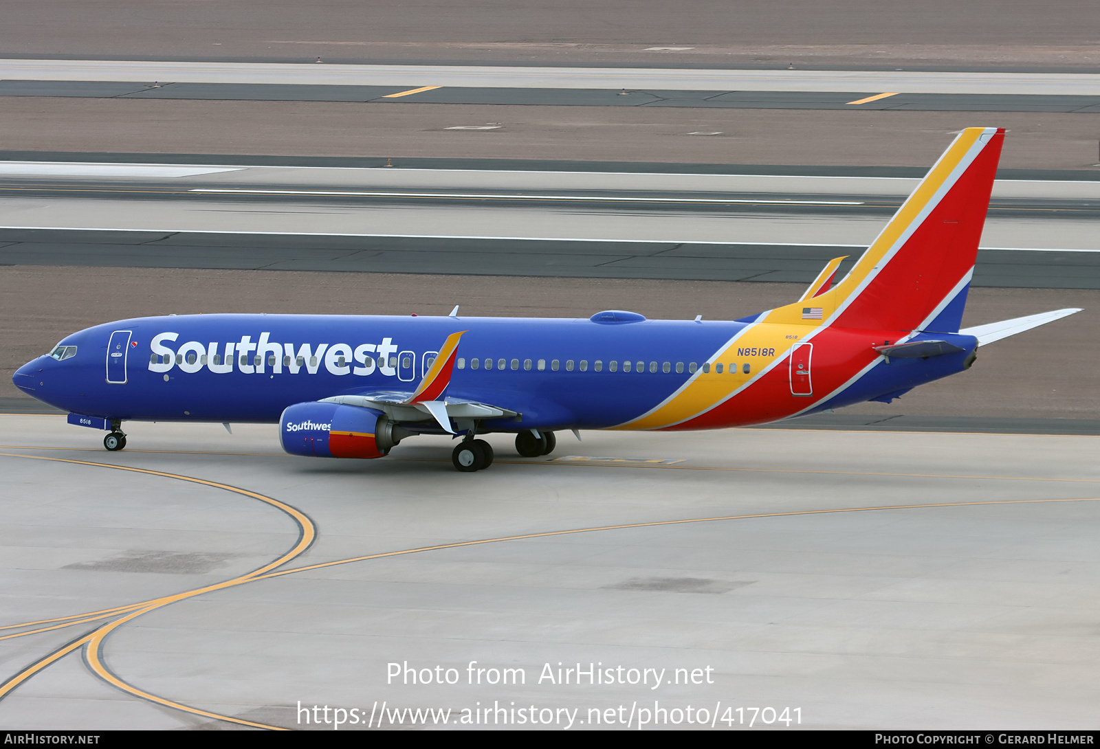 Aircraft Photo of N8518R | Boeing 737-800 | Southwest Airlines | AirHistory.net #417041