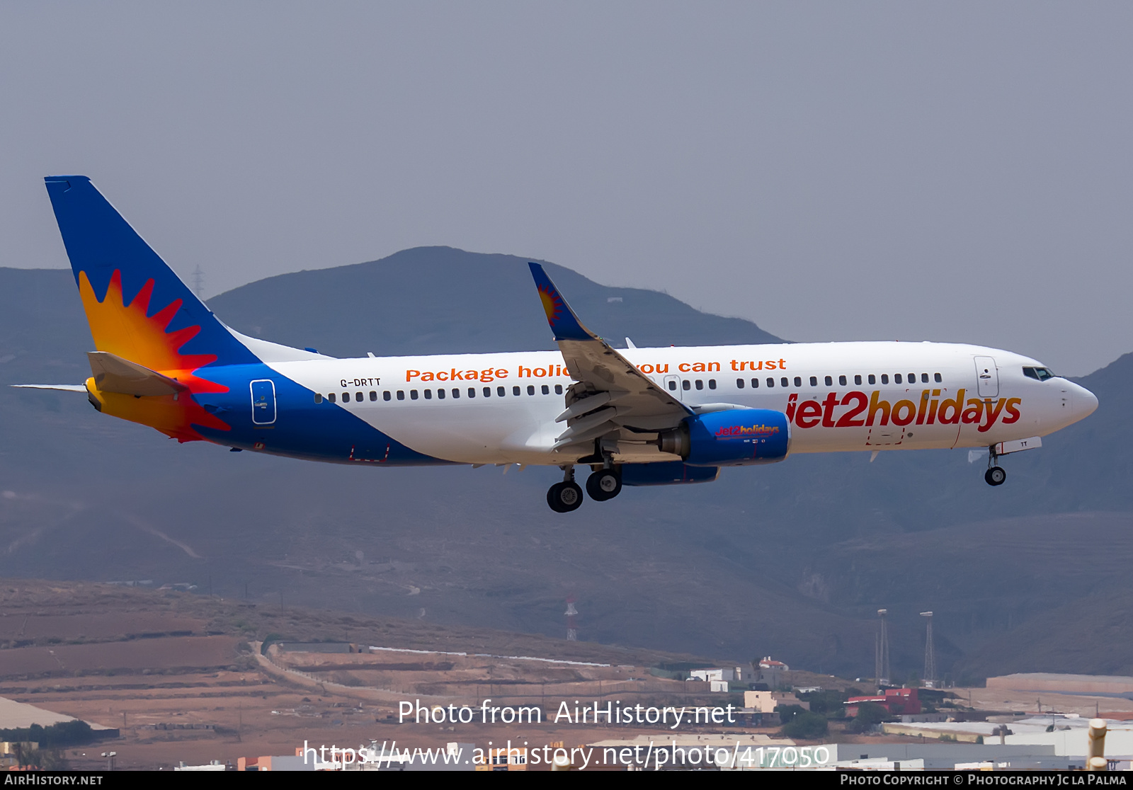 Aircraft Photo of G-DRTT | Boeing 737-8Q8 | Jet2 Holidays | AirHistory.net #417050