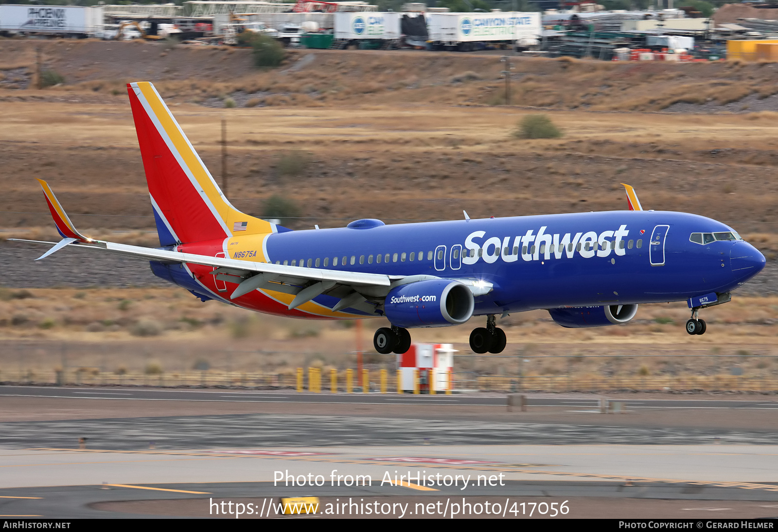 Aircraft Photo of N8675A | Boeing 737-8H4 | Southwest Airlines | AirHistory.net #417056