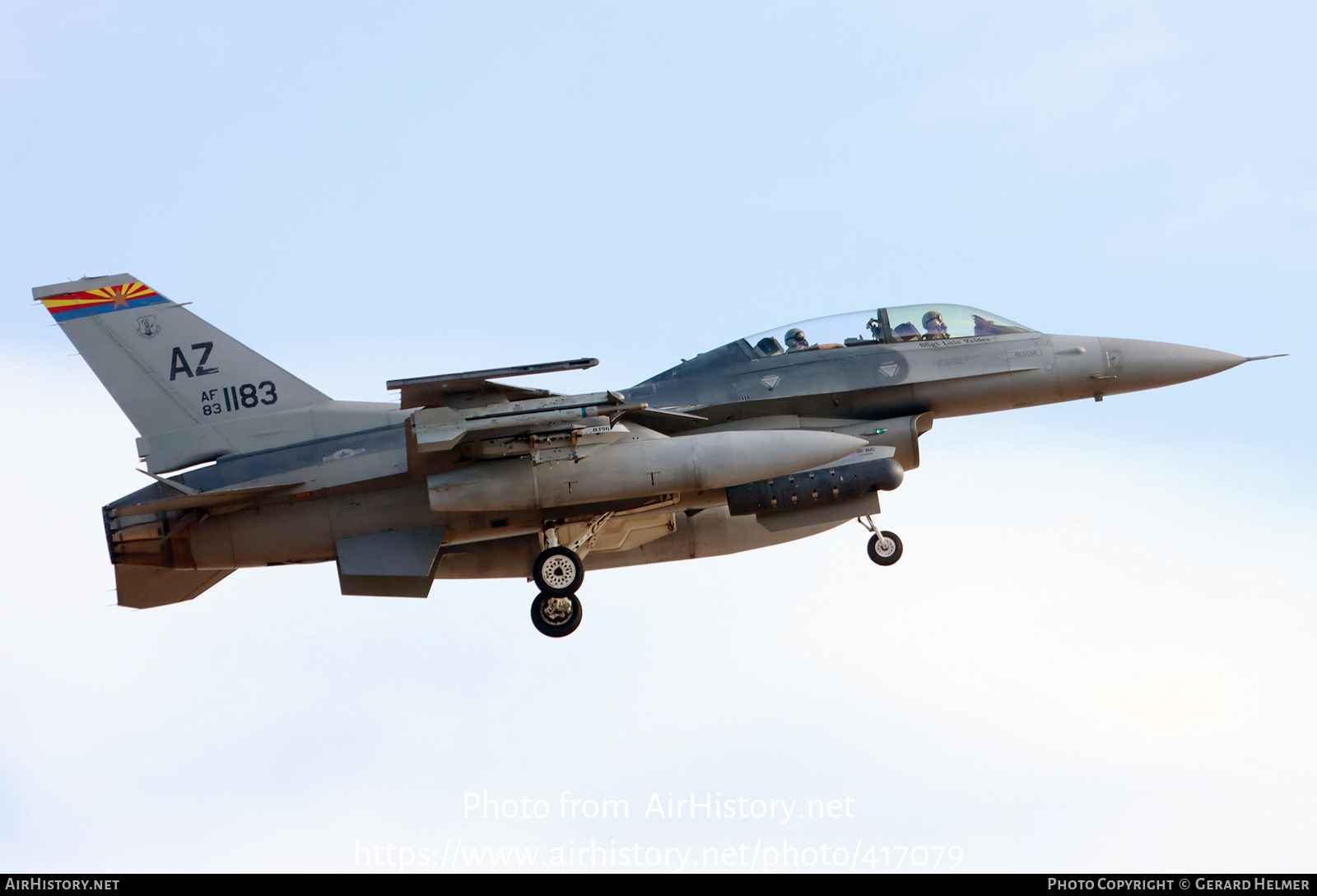 Aircraft Photo of 83-1183 / AF83-1183 | General Dynamics F-16D Fighting Falcon | USA - Air Force | AirHistory.net #417079