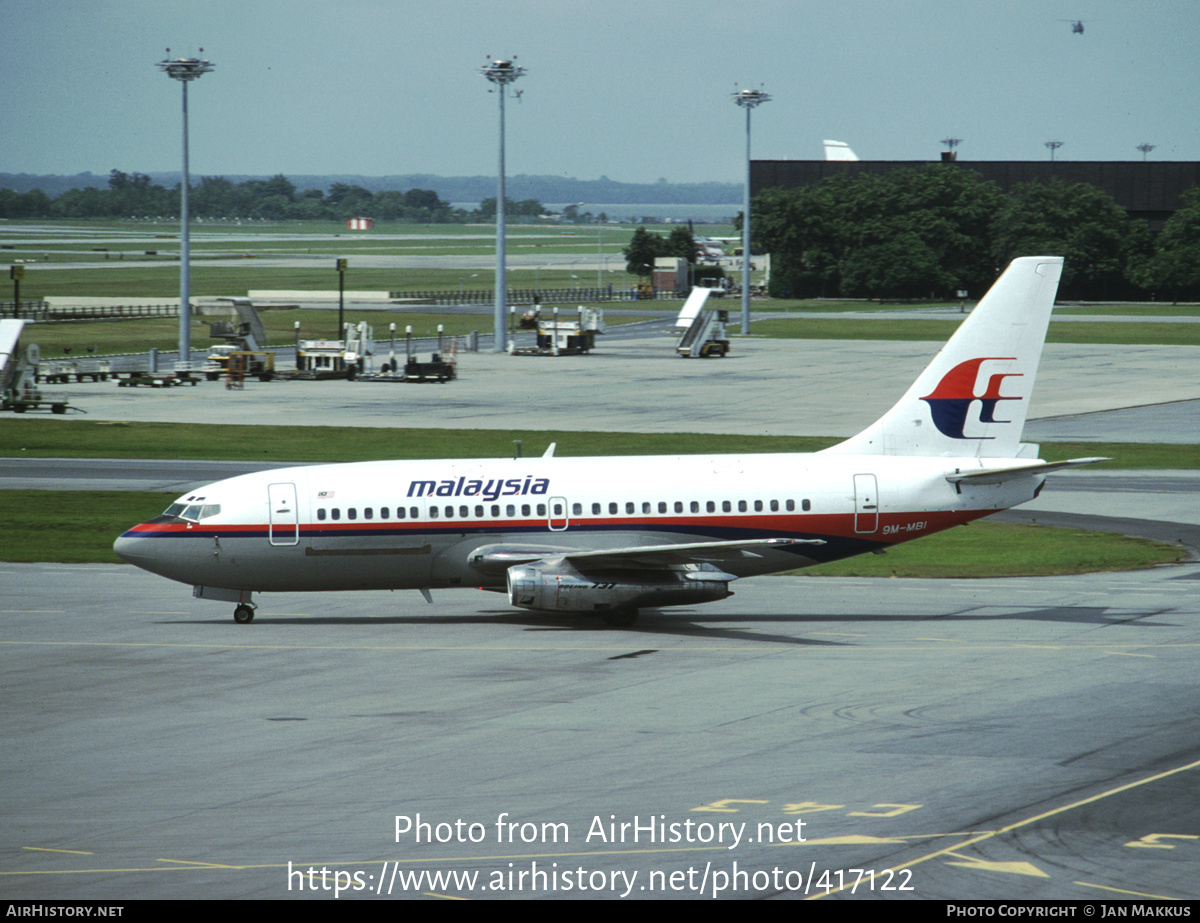 Aircraft Photo of 9M-MBI | Boeing 737-2H6C/Adv | Malaysia Airlines | AirHistory.net #417122