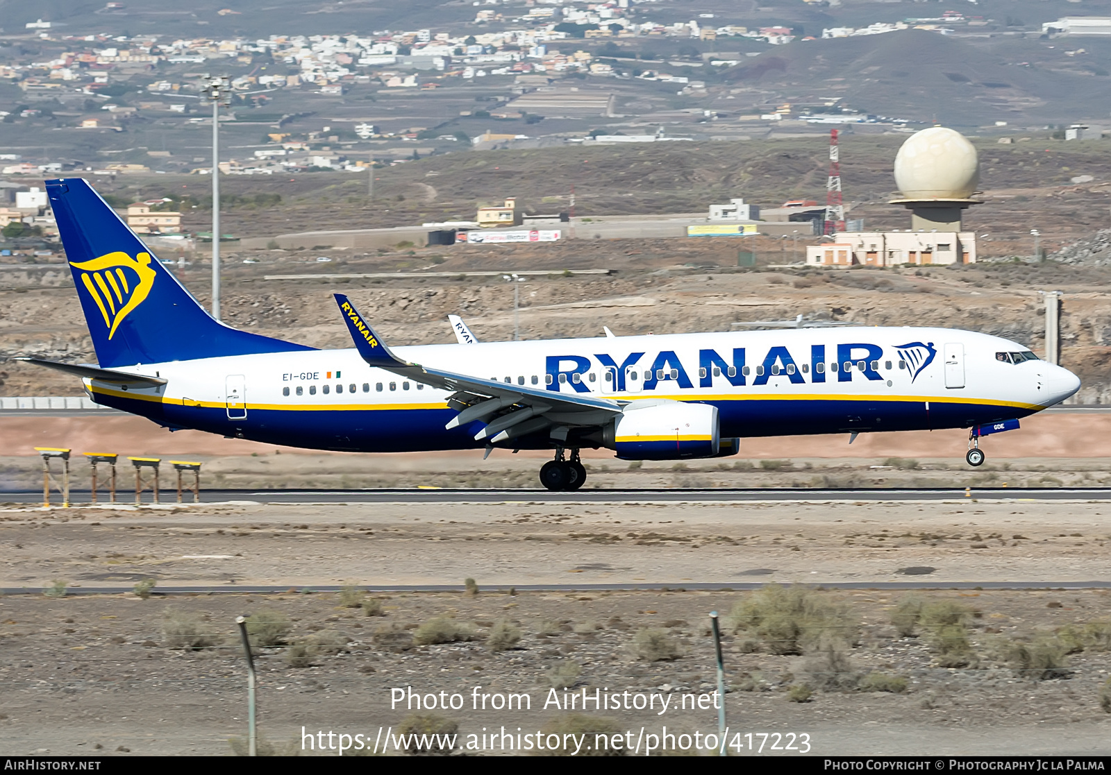 Aircraft Photo of EI-GDE | Boeing 737-800 | Ryanair | AirHistory.net #417223