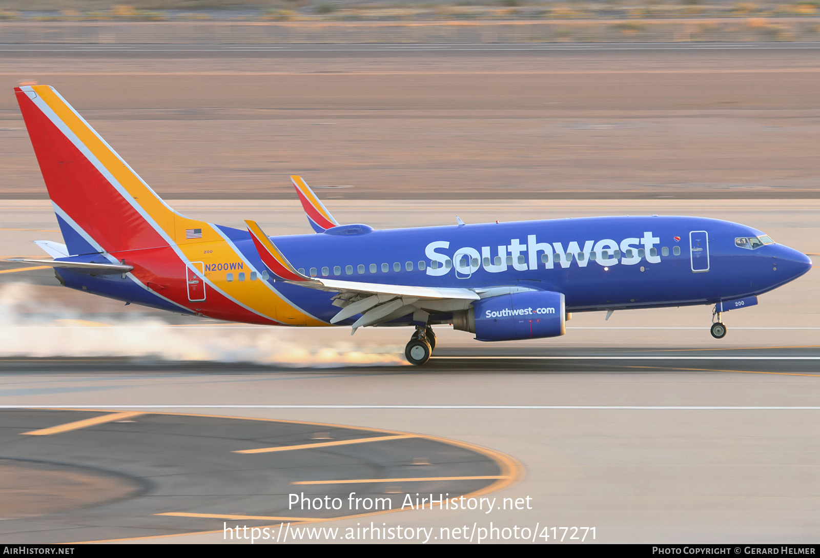 Aircraft Photo of N200WN | Boeing 737-7H4 | Southwest Airlines | AirHistory.net #417271