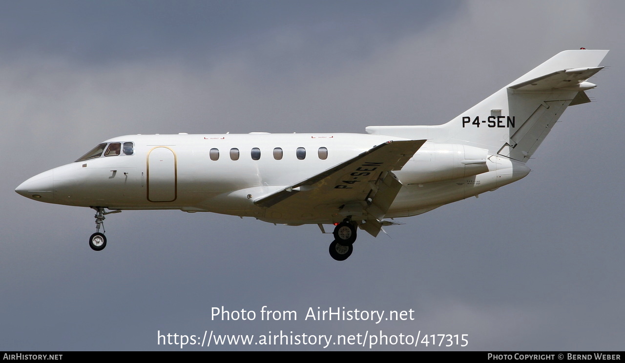 Aircraft Photo of P4-SEN | Raytheon Hawker 800XP | AirHistory.net #417315