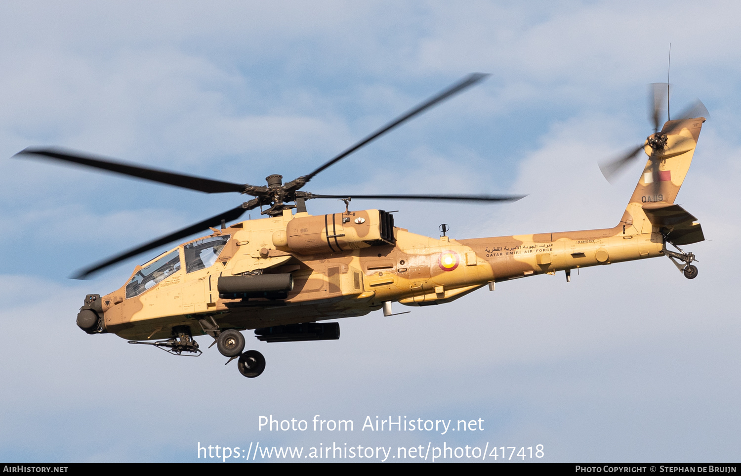 Aircraft Photo of QA119 | Boeing AH-64E Apache Guardian | Qatar - Air Force | AirHistory.net #417418