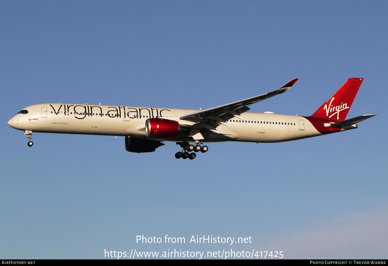 Aircraft Photo of G-VEVE | Airbus A350-1041 | Virgin Atlantic Airways | AirHistory.net #417425