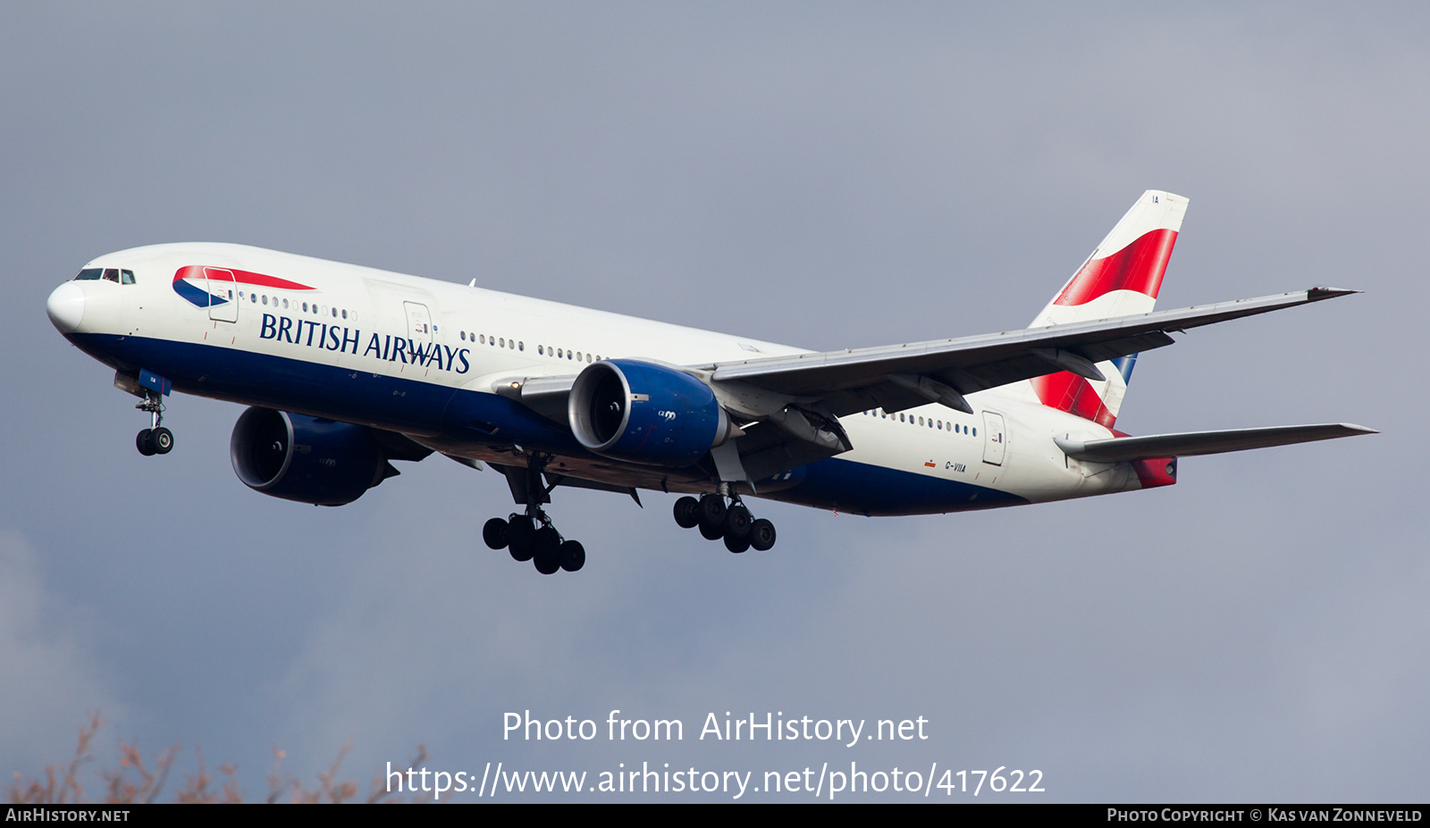 Aircraft Photo of G-VIIA | Boeing 777-236/ER | British Airways | AirHistory.net #417622