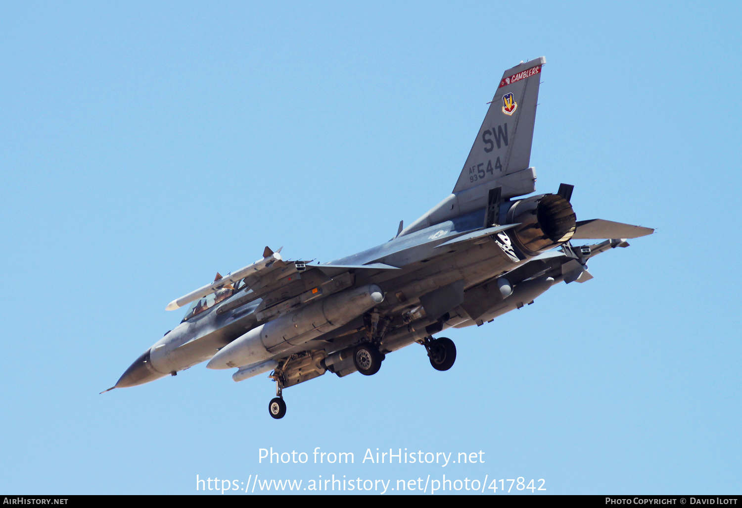 Aircraft Photo of 93-0544 / AF93-544 | General Dynamics F-16CM Fighting Falcon | USA - Air Force | AirHistory.net #417842