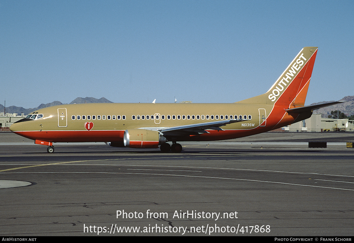 Aircraft Photo of N613SW | Boeing 737-3H4 | Southwest Airlines | AirHistory.net #417868