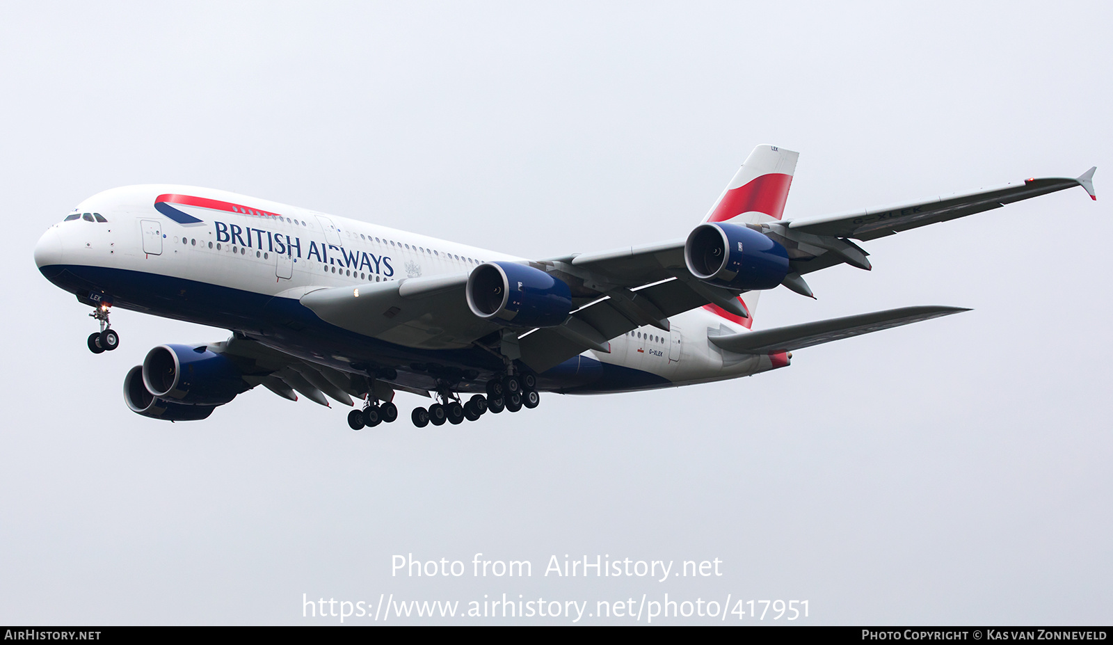 Aircraft Photo of G-XLEK | Airbus A380-841 | British Airways | AirHistory.net #417951