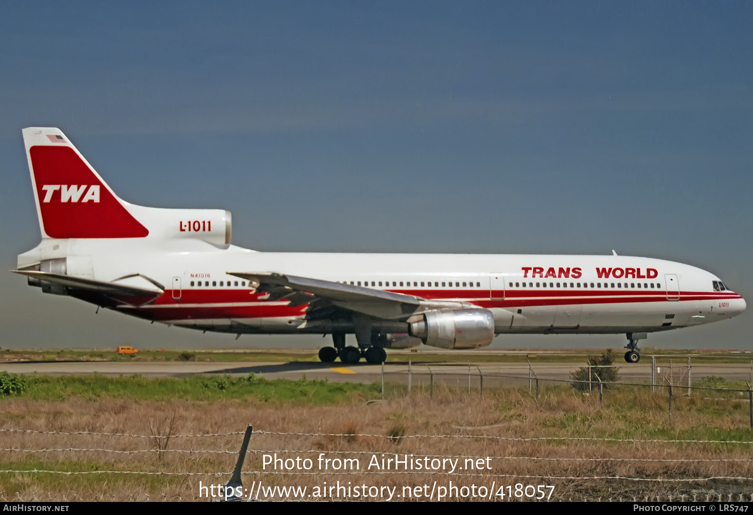 Aircraft Photo of N41016 | Lockheed L-1011-385-1 TriStar 1 | Trans World Airlines - TWA | AirHistory.net #418057