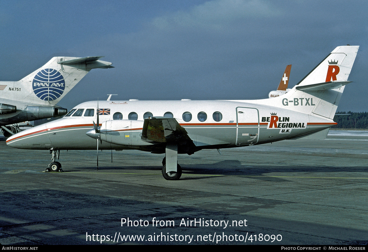 Aircraft Photo of G-BTXL | British Aerospace BAe-3100 Jetstream 31 | Berlin Regional U.K. | AirHistory.net #418090