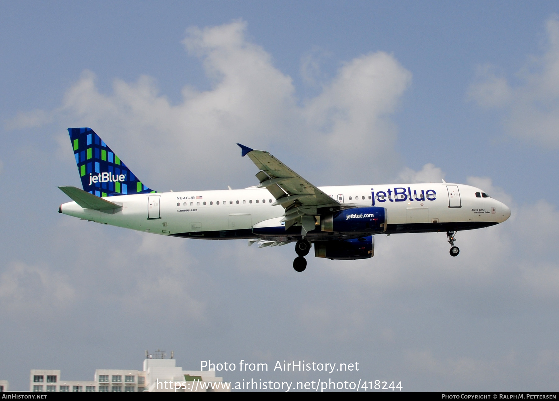 Aircraft Photo of N646JB | Airbus A320-232 | JetBlue Airways | AirHistory.net #418244