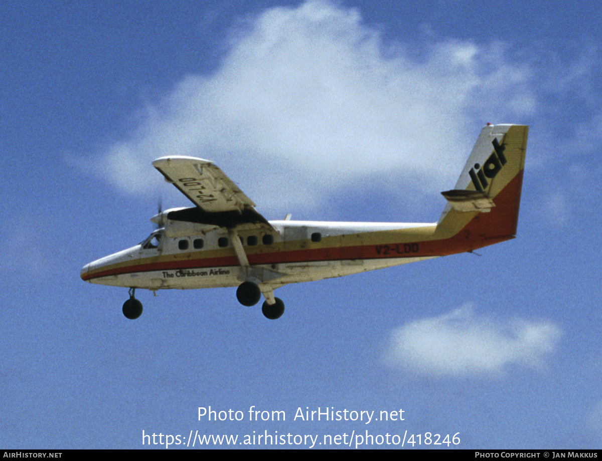 Aircraft Photo of V2-LDD | De Havilland Canada DHC-6-300 Twin Otter | LIAT - Leeward Islands Air Transport | AirHistory.net #418246