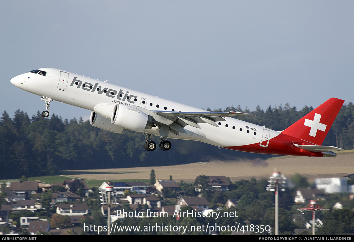 Aircraft Photo of HB-AZC | Embraer 190-E2 (ERJ-190-300) | Helvetic Airways | AirHistory.net #418350