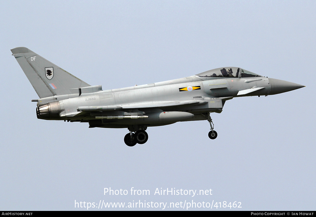 Aircraft Photo of ZJ933 | Eurofighter EF-2000 Typhoon FGR4 | UK - Air Force | AirHistory.net #418462