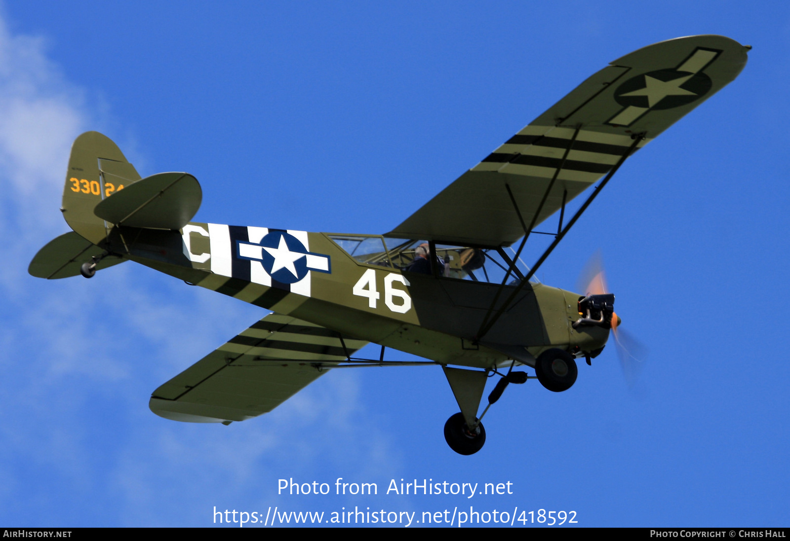 Aircraft Photo of G-CGIY / 330244 | Piper L-4H Grasshopper (J-3C-65D) | USA - Air Force | AirHistory.net #418592