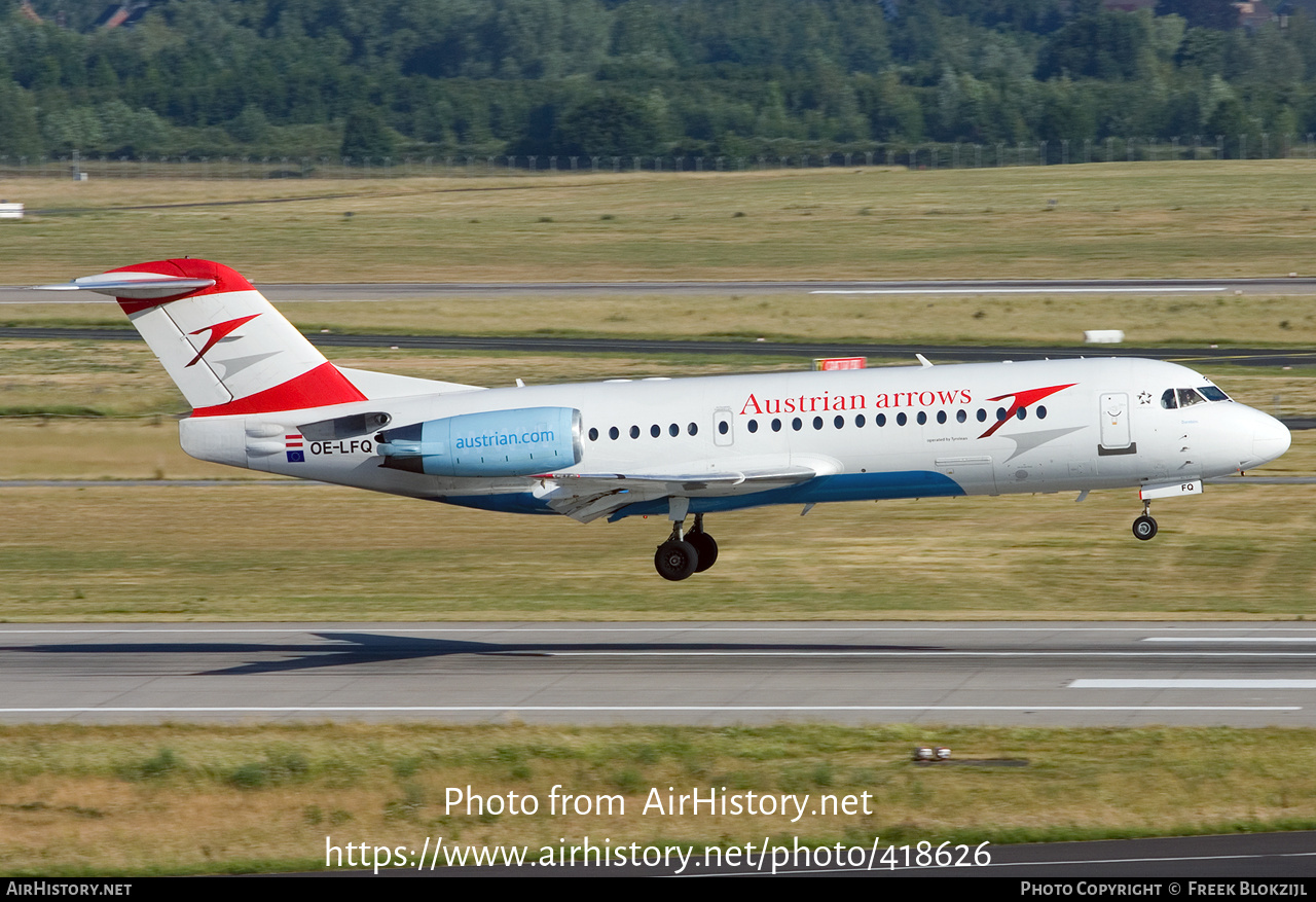 Aircraft Photo of OE-LFQ | Fokker 70 (F28-0070) | Austrian Arrows | AirHistory.net #418626