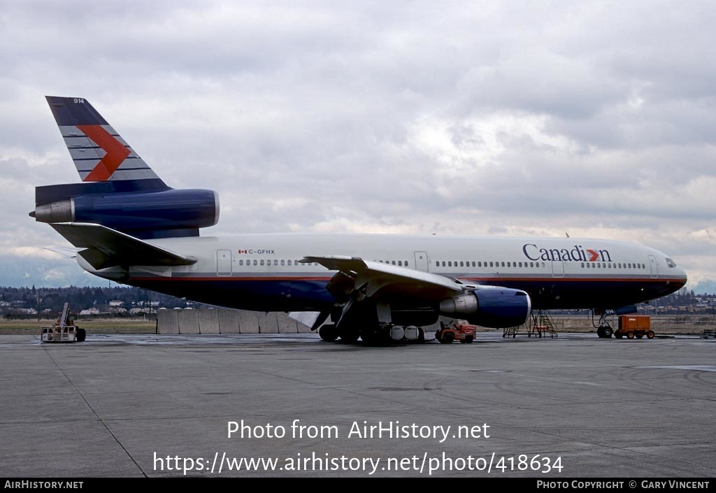 Aircraft Photo of C-GFHX | McDonnell Douglas DC-10-30 | Canadian Airlines | AirHistory.net #418634