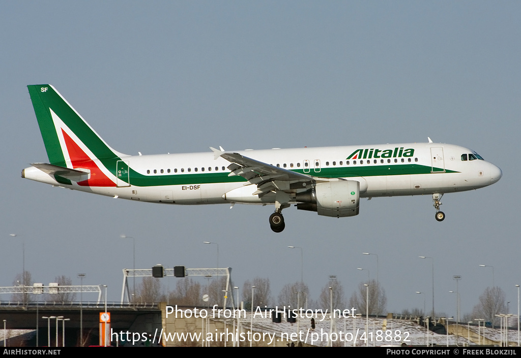 Aircraft Photo of EI-DSF | Airbus A320-216 | Alitalia | AirHistory.net #418882