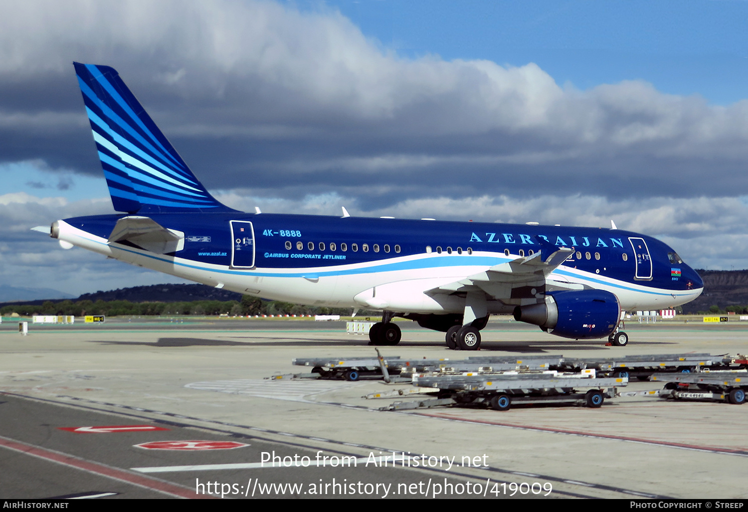 Aircraft Photo of 4K-8888 | Airbus ACJ319 (A319-115/CJ) | Azerbaijan Government | AirHistory.net #419009