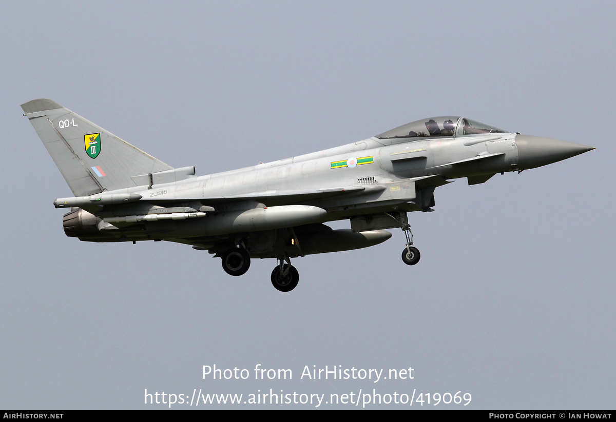 Aircraft Photo of ZJ918 | Eurofighter EF-2000 Typhoon FGR4 | UK - Air Force | AirHistory.net #419069