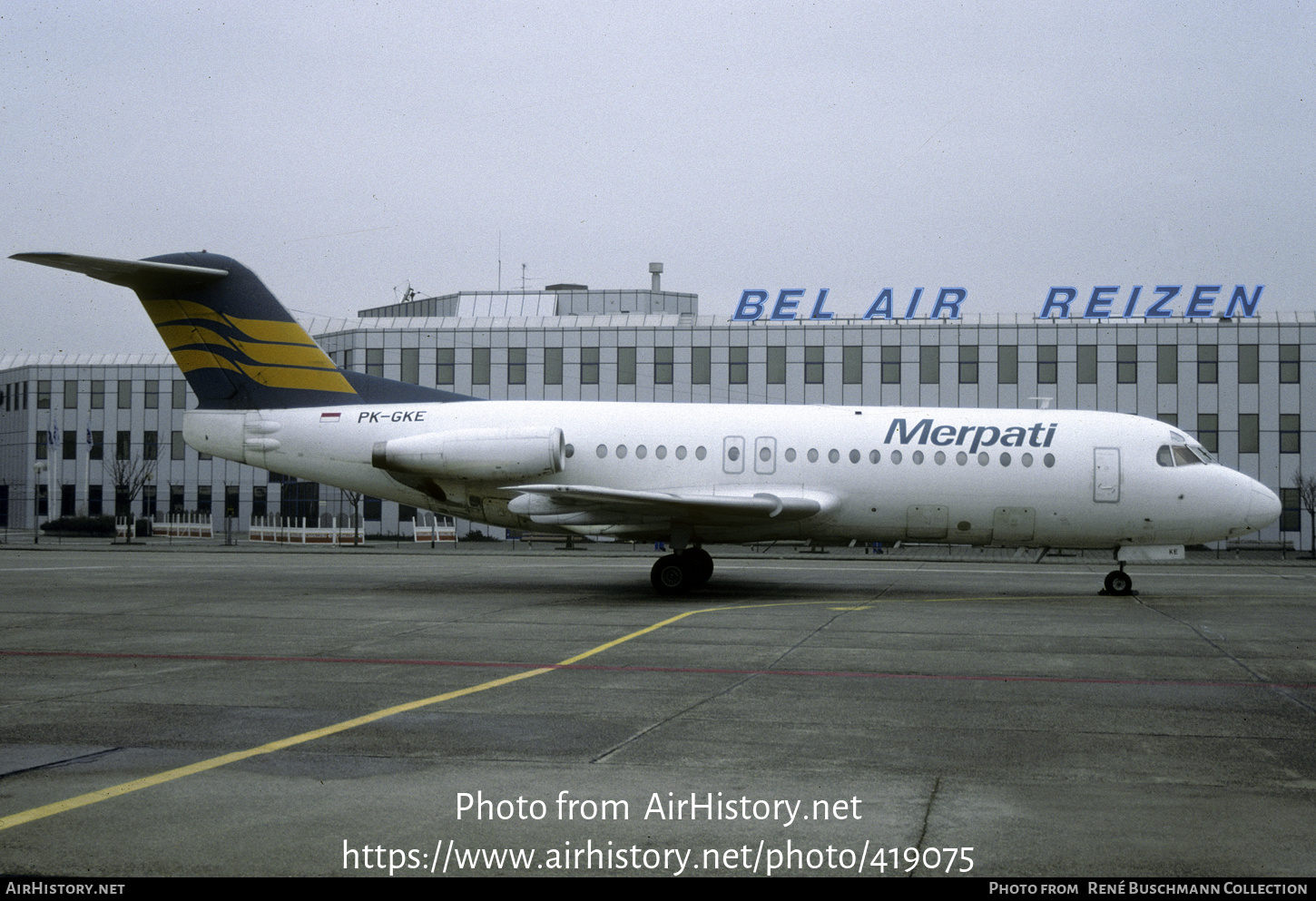 Aircraft Photo of PK-GKE | Fokker F28-1000 Fellowship | Merpati Nusantara Airlines | AirHistory.net #419075