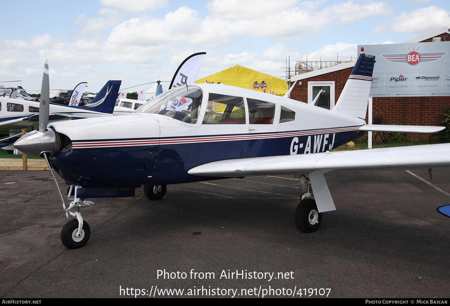 Aircraft Photo of G-AWFJ | Piper PA-28R-180 Cherokee Arrow | AirHistory.net #419107