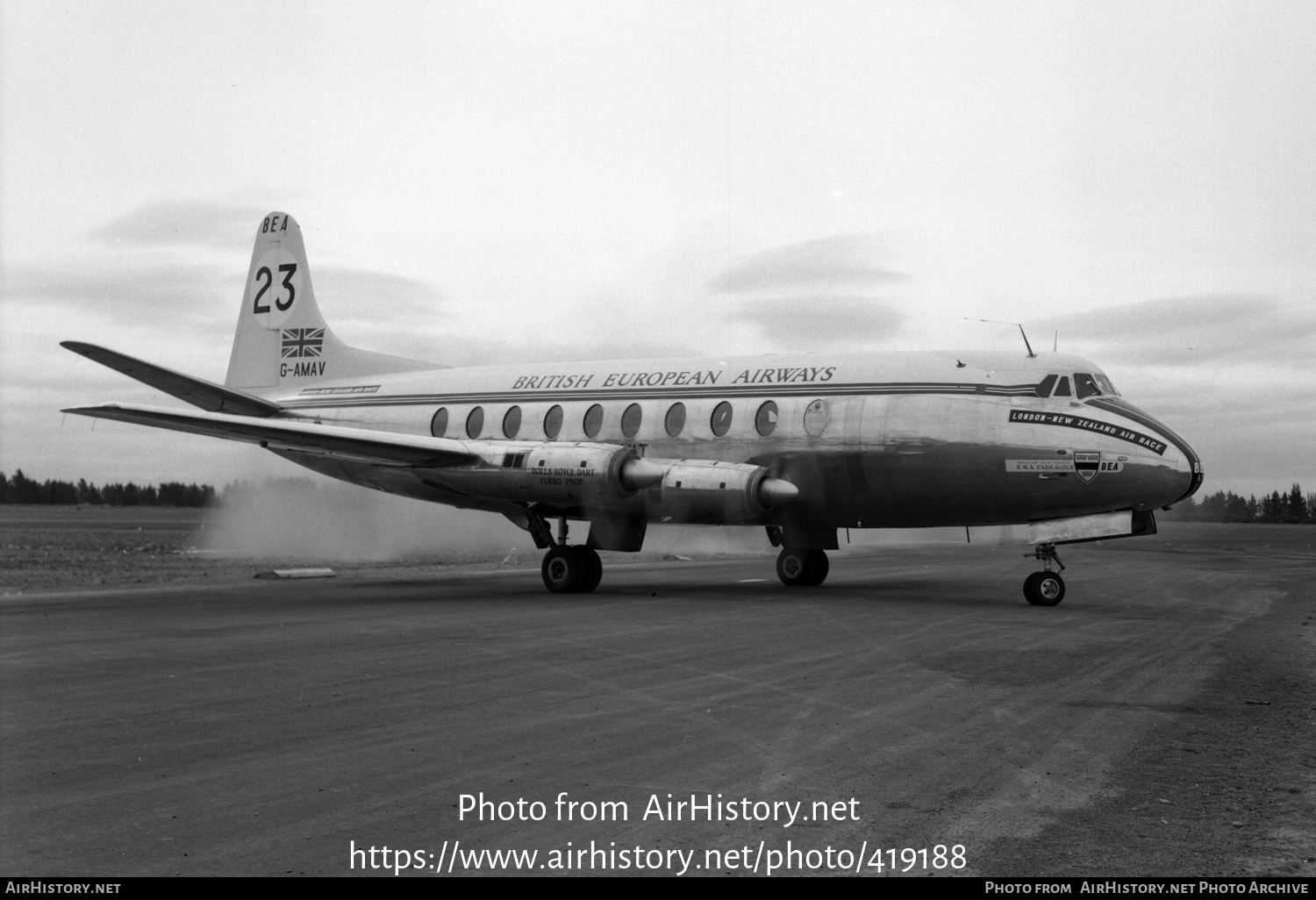 Aircraft Photo of G-AMAV | Vickers 700 Viscount | BEA - British European Airways | AirHistory.net #419188