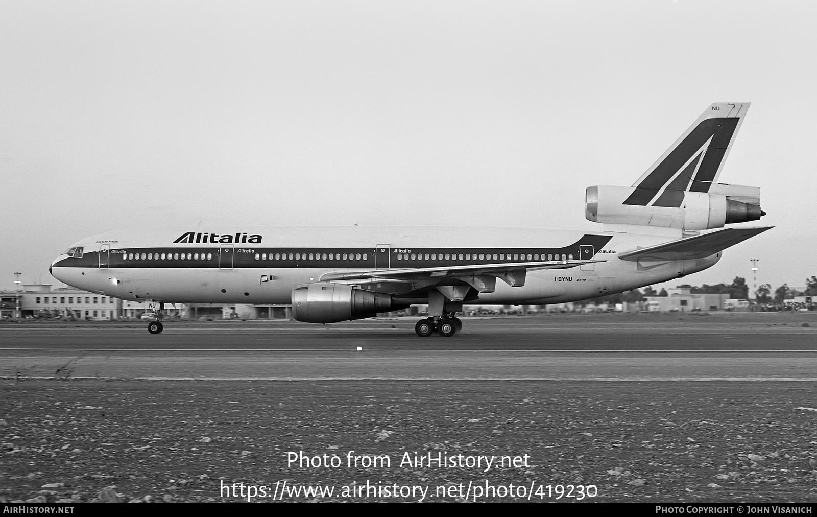 Aircraft Photo of I-DYNU | McDonnell Douglas DC-10-30 | Alitalia | AirHistory.net #419230