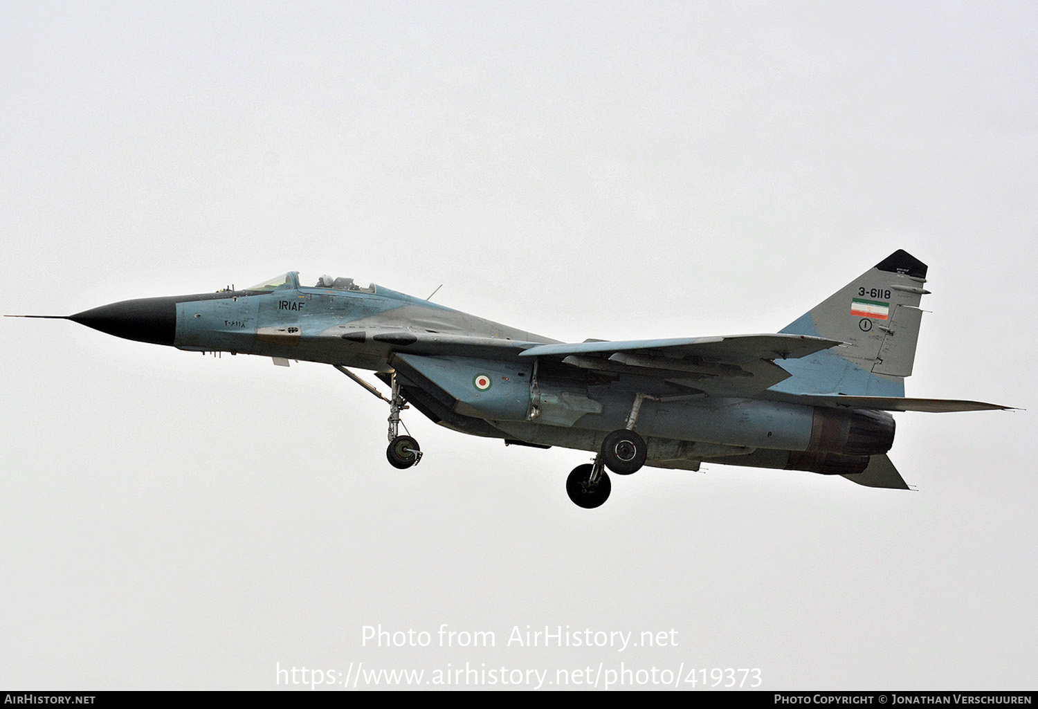 Aircraft Photo of 3-6118 | Mikoyan-Gurevich MiG-29 | Iran - Air 