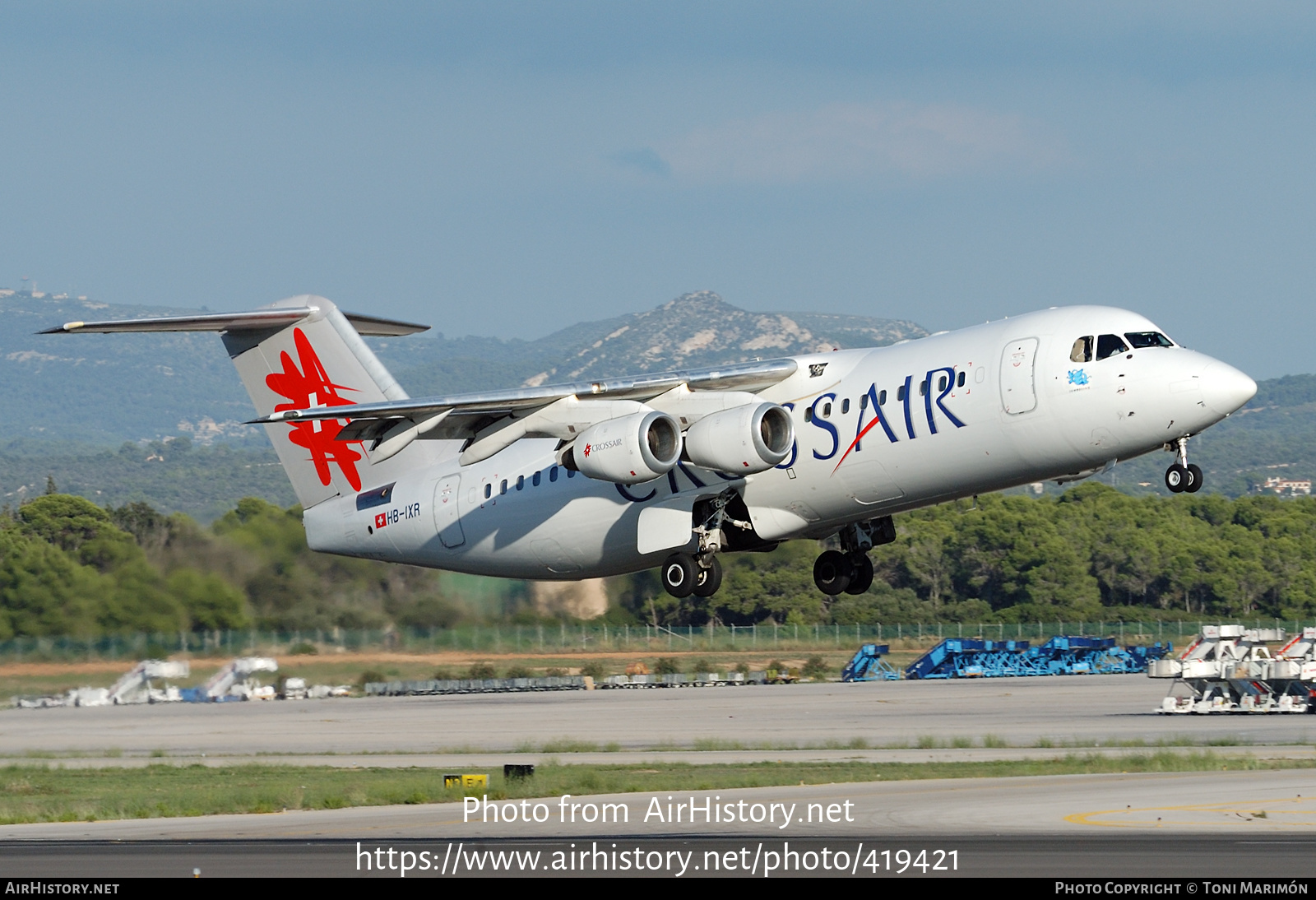 Aircraft Photo of HB-IXR | British Aerospace Avro 146-RJ100 | Crossair | AirHistory.net #419421