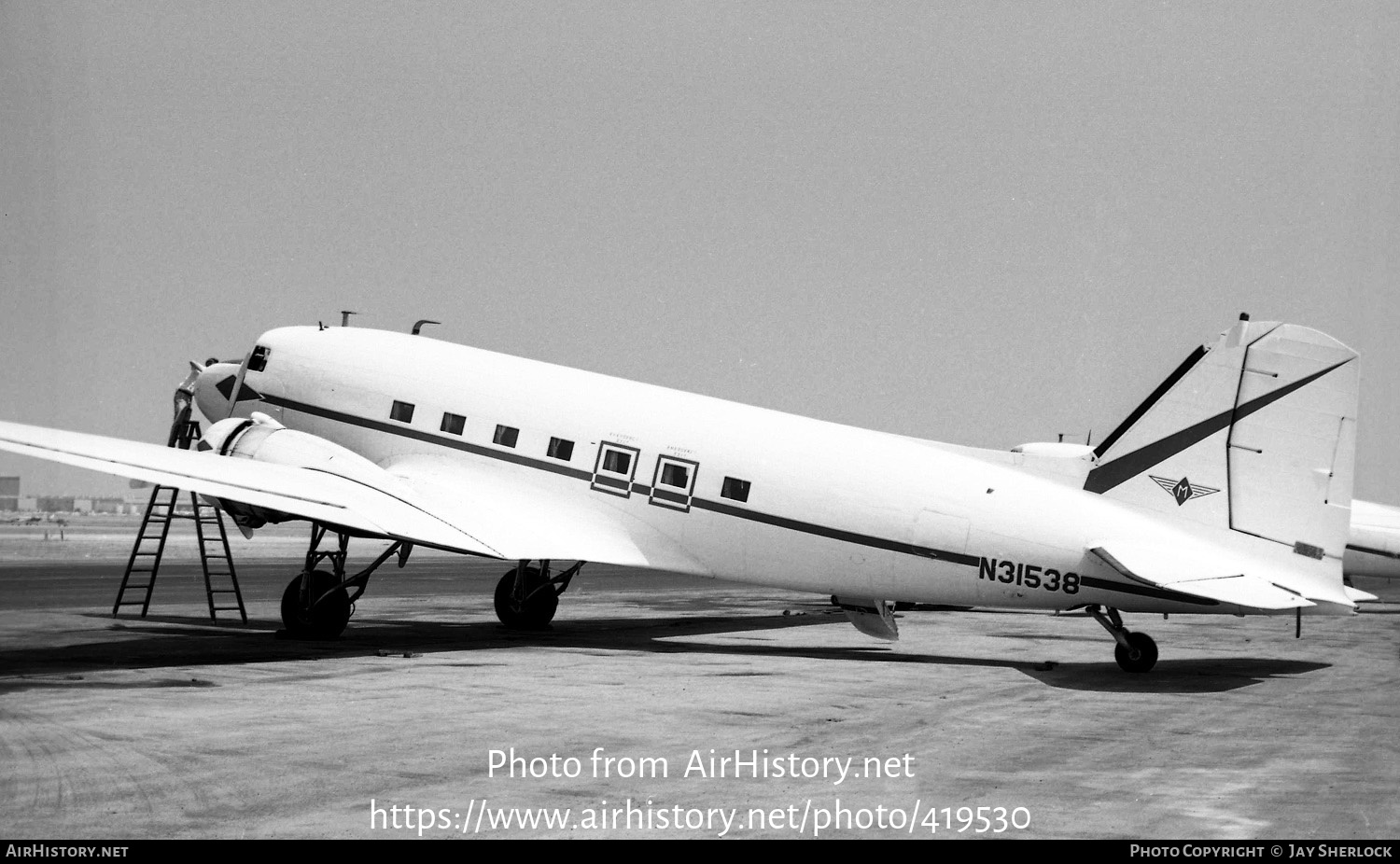 Aircraft Photo of N31538 | Douglas C-49J | Mercer Airlines | AirHistory.net #419530